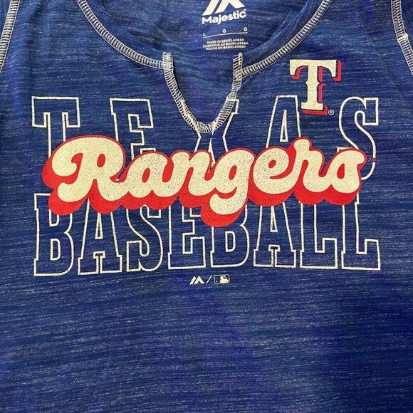 NEW Women's Texas Rangers Blue Tank Large NWT - Picture 5 of 9